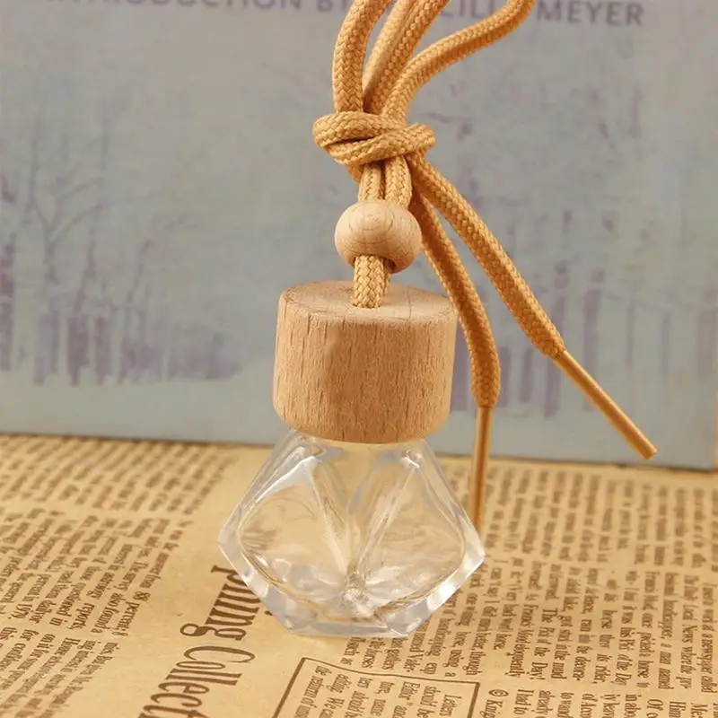 Pendentif Désodorisant Pour Voiture - Flacon En Verre 8 Ml Rechargeable - Parfum D'ambiance Maison/bureau