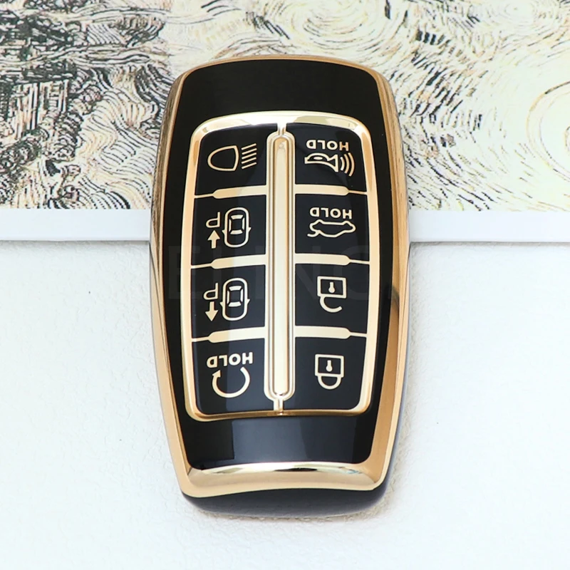 Premium 8-Button Car Key Cover Case - Durable Auto Remote Key Holder & Protector