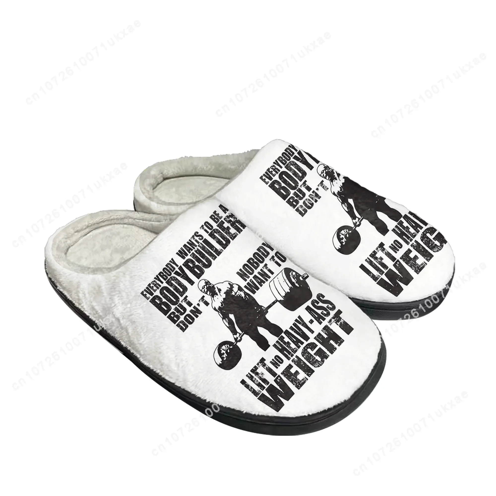 Ronnie Body Building Yeah buddy light weight baby Home Cotton Slippers Mens Womens Plush Bedroom Keep Warm Shoes Customized Shoe