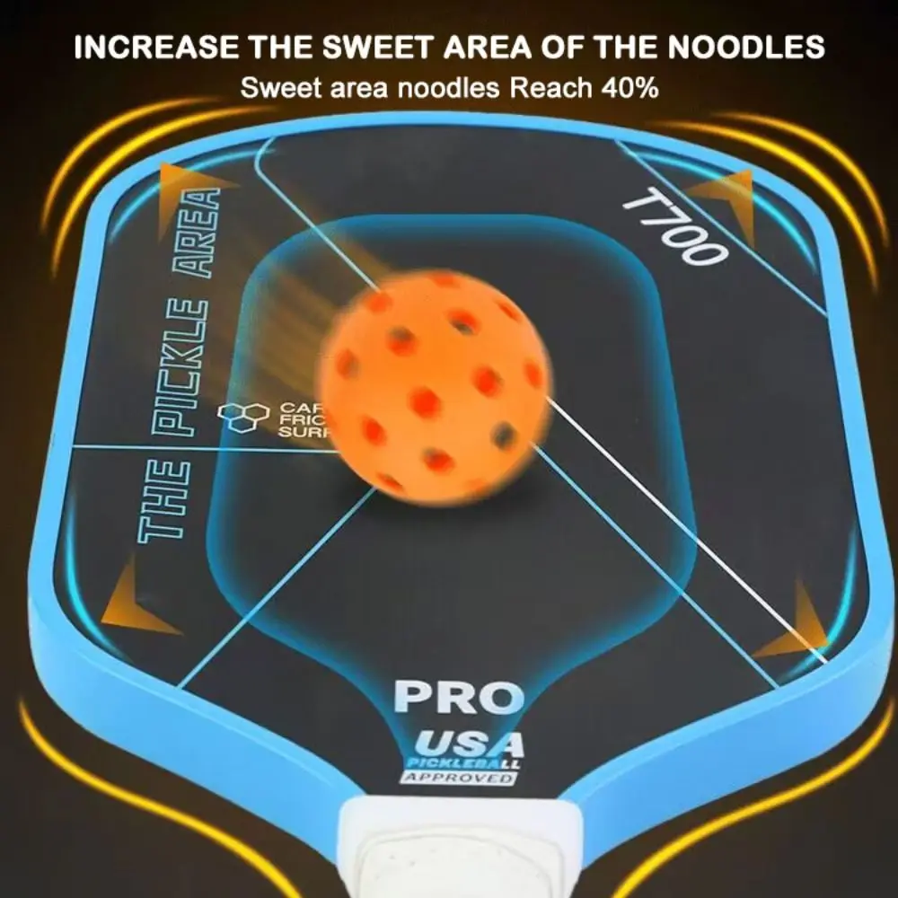 Durable T700 Pickleball Paddle Carbon Fiber 16MM Pickle Ball Paddle Frosted Surface USAPA Approved Professional Game Supplies