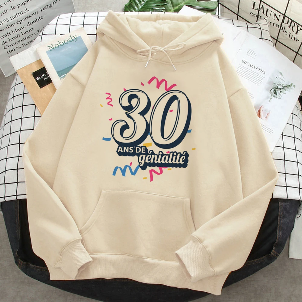 여성용 재미있는 애니메이션 의류, 한국 스타일 후드, 30 Ans 년 생일 후드