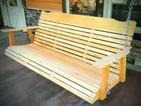 5' Natural Cedar Porch Swing, Amish Crafted, includes Chain & Springs 2