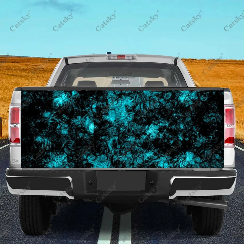 

Абстрактная Бирюзовая наклейка на заднюю дверь грузовика, наклейка, Виниловая наклейка с высокой четкостью, графический Рисунок, подходит для пикапов и грузовиков, устойчивая к атмосферным воздействиям