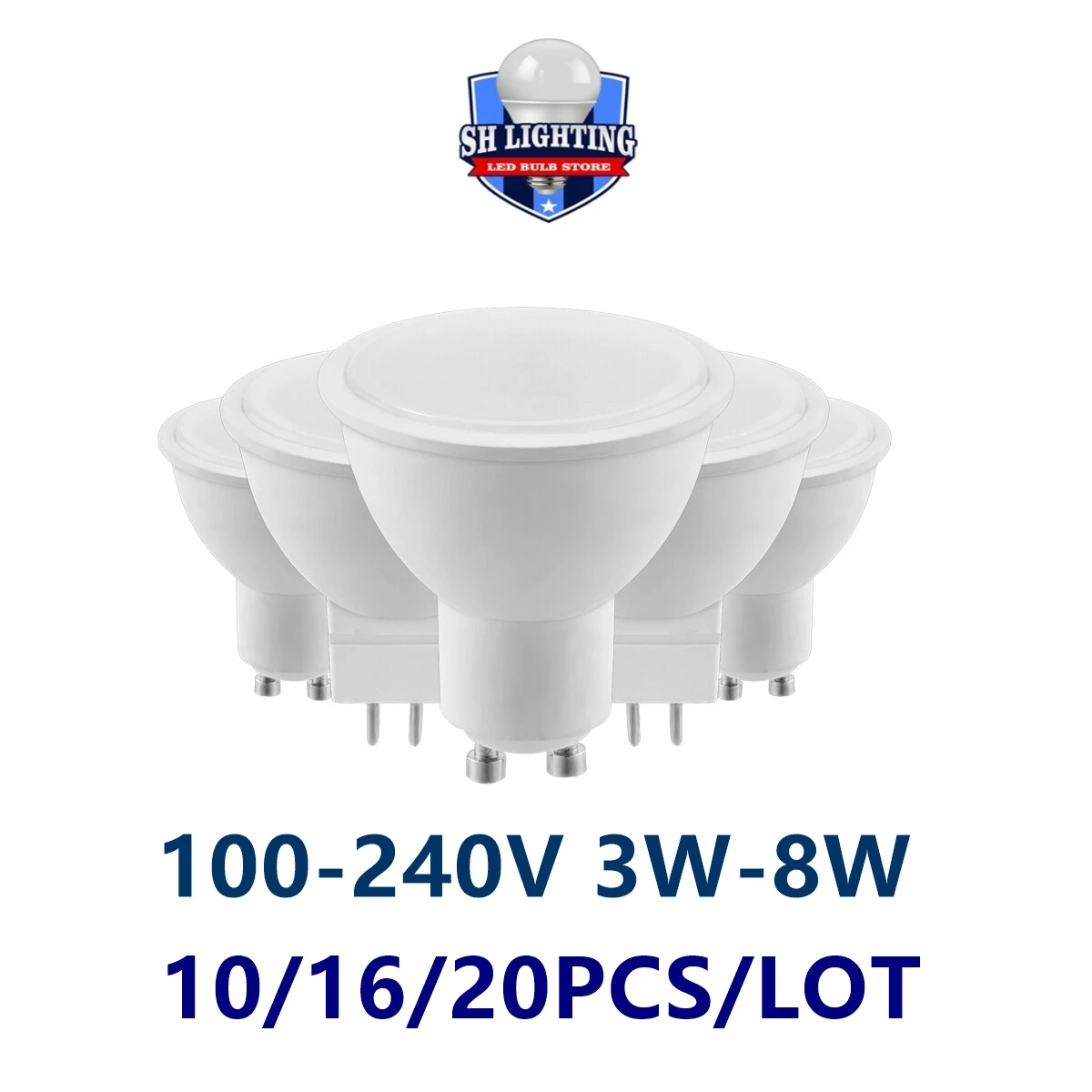 

Factory direct LED spot light MR16 GU10 3W-8W 110V 220V 3000K-6000K is suitable for study kitchen instead of 100W halogen lamp