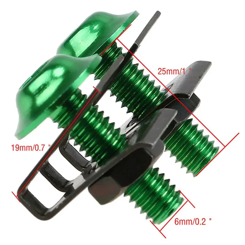 10pcs Motorcycle Scooter Multi-Color M6 6mm Fairing Bolts Fastener Clips Screw Spring Nuts Metal Nuts Bolt Auto Replacement Part car accessories motorcycle accessories auto fasteners auto accessories motorcycle screws motorcycle fasteners