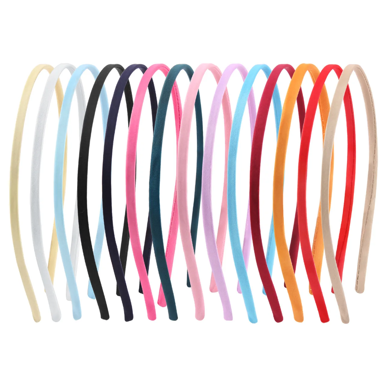 

Hard hair hoop ribbon headband Simple Headband child Fashion covered headbands plain headbands for crafts fabric headband