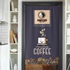 Coffee Pattern Nordic Restaurant Cafe Door Curtain for Kitchen Living Room Linen Doorway Curtains Entrance Decor Noren Curtains 1