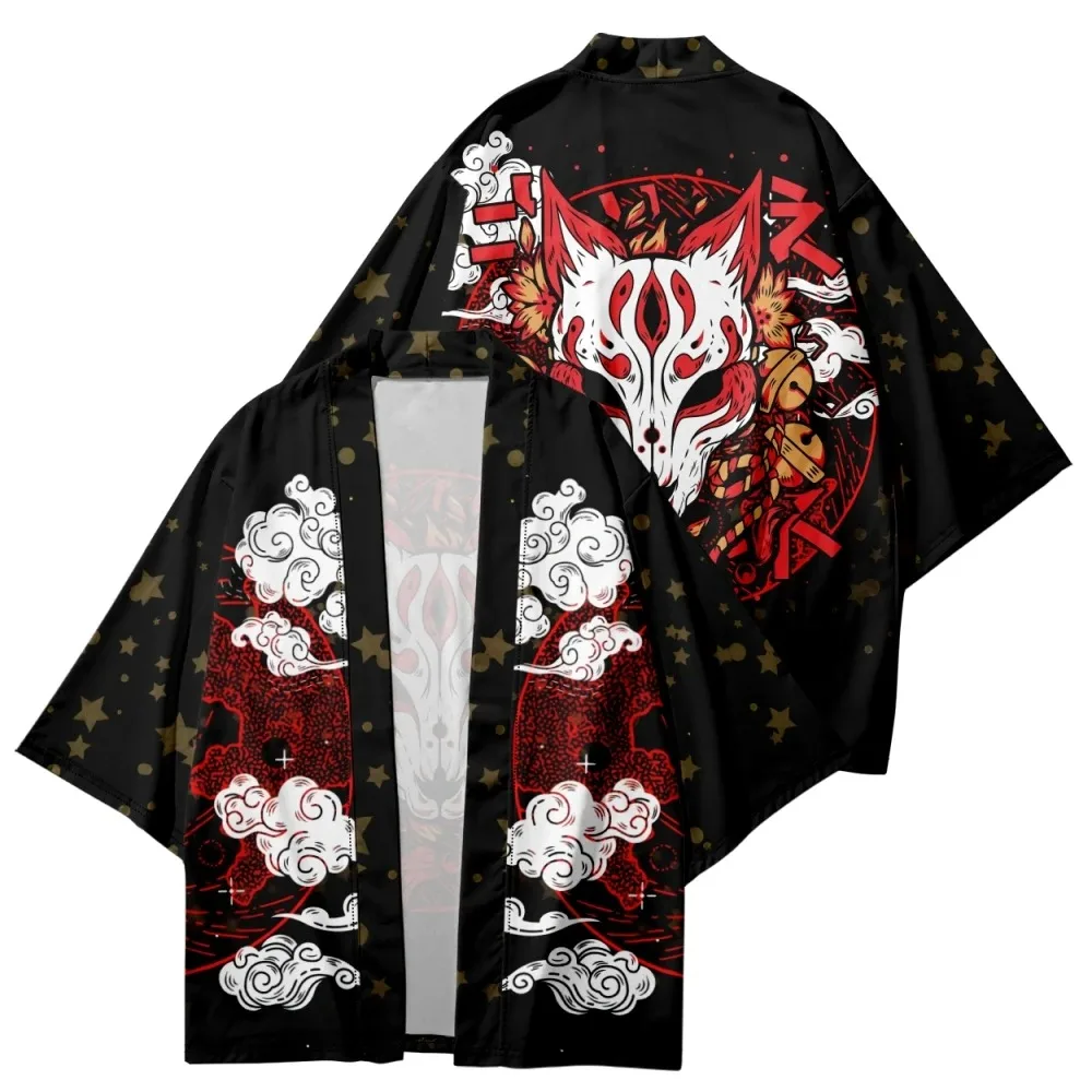 

Summer Japanese Kimono Men Fashion Samurai Traditional Short Sleeve Beach Shirt Women's Kimono Loose Cardigan Bathrobes Kimonos