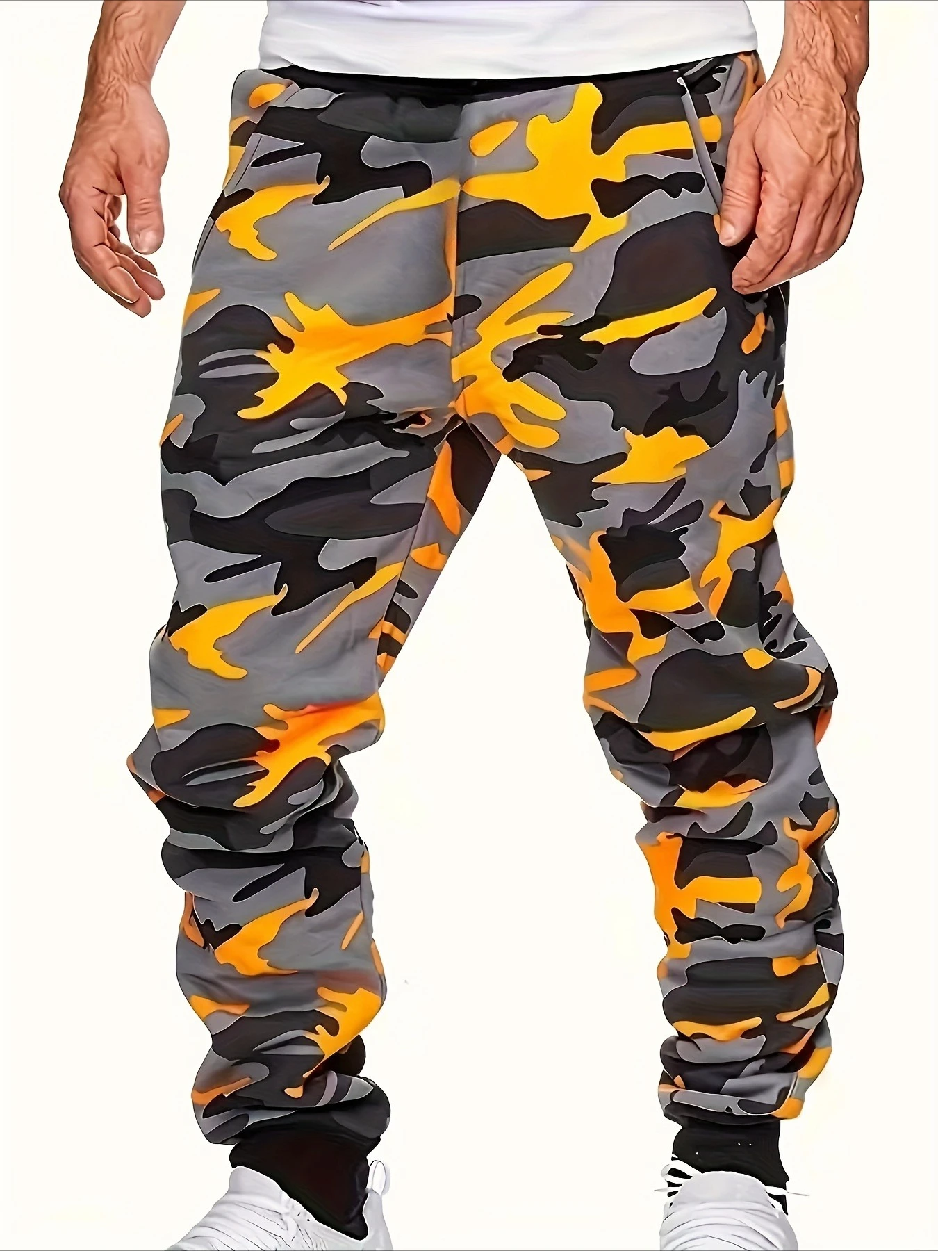 2026 Trendige und Coole Herren-Camouflage-Hose mit 3D-Druck, Knöchellange Hose mit Coolem Tarnmuster, Streetwear