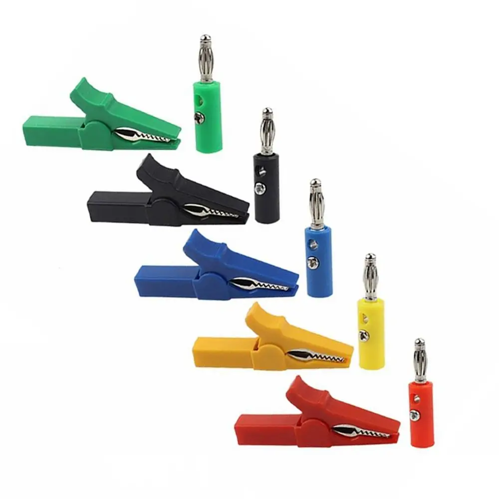 Crocodile Clip+Terminal Post All Copper Coated Alligator Clip For Battery Test Instrument Current Power Clamp Cable Probes