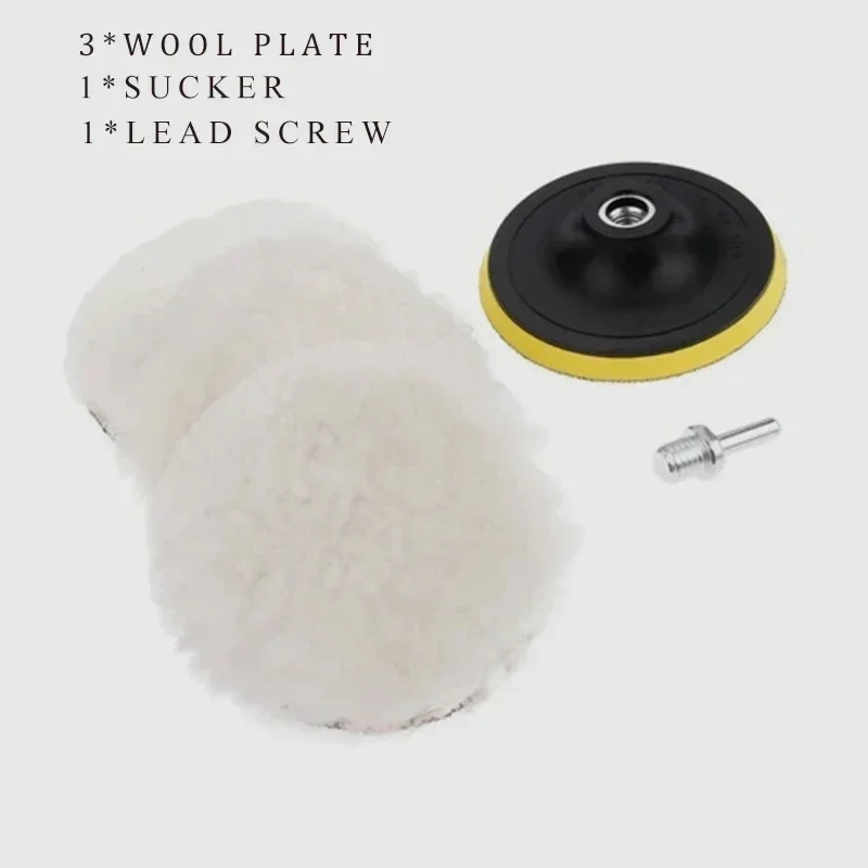 3Inch Polishing Kit Polishing Pad Car Waxing Sponge Disk Wool Wheel for Auto Body Beauty Polisher Washing Car Gadget Universal car polishing pad car polisher car polish pad car polishing sponge wool polishing pad polishing sponge set polishing wheel disc polishing wheel kit car glass polishing kit