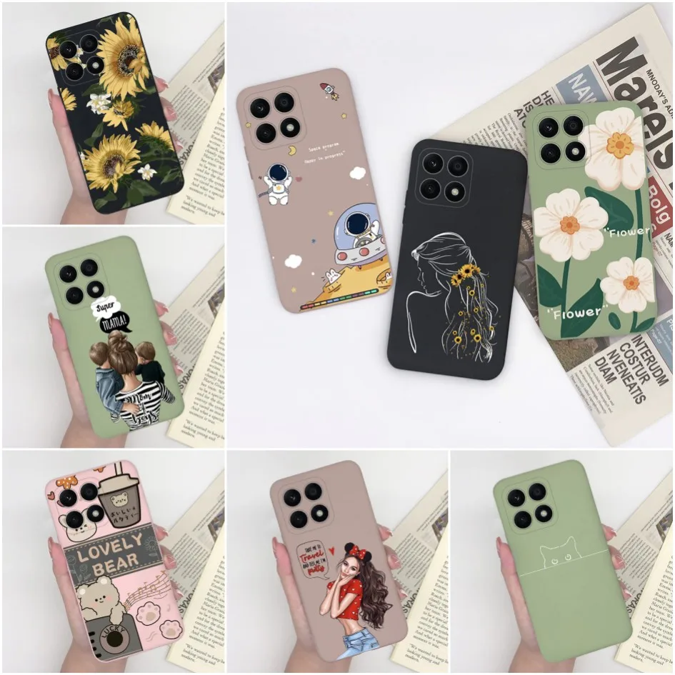 Custodia Per Telefono Per Huawei Honor X8A X7A X 8 A X 7 A Coque Cover Posteriore Morbida In Silicone Girasole Astronauta Per Honor X8A X7A Fundas Cap
