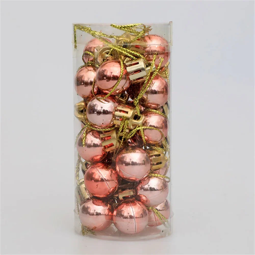 thumbnail image 1 of 24 piezas/caja 2CM Mini bola de Navidad colgante para fiesta de Navidad bola colgante adorno para ventana de techo de centro comercial árbol de Navidad, 1 of 5