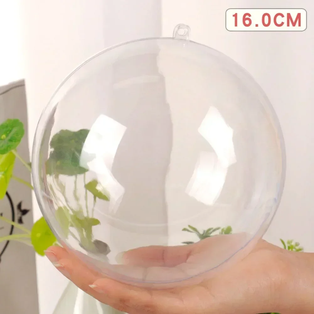 14/16/20cm Christmas Transparent Ball Plastic Fillable Bauble Xmas Tree Hanging Ornaments Decoration For Home Wedding Party Gift christmas ball ornaments