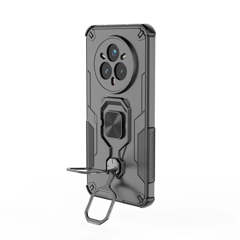 Shockproof Armor Magnetic Ring Holder Phone Case with Camera Lens Protection