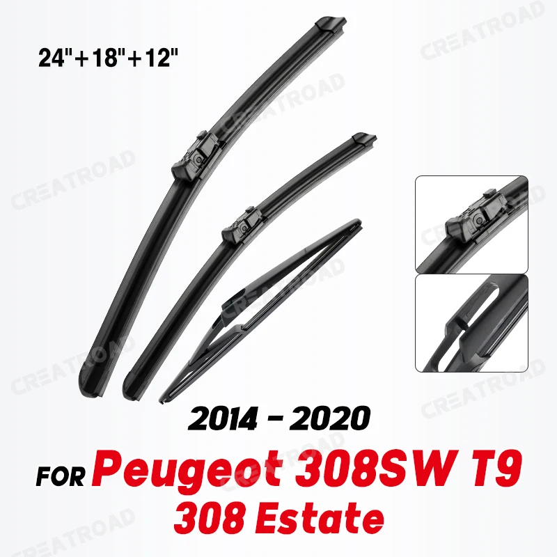 

Набор щёток стеклоочистителя LHD для Peugeot 308SW T9 308 Estate 2014-2020, 24/18/12 дюймов