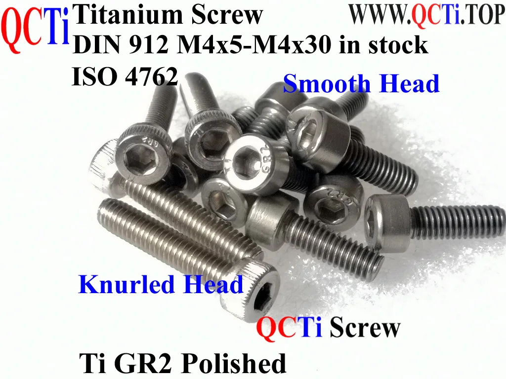 Титановые винты DIN 912 M4 M4x4 M4x5 M4x6 M4x8 M4x10 M4x12 M4x14 M4x16 M4x20 M4x22 M4x25 M4x30 ISO 4762 Шестигранная