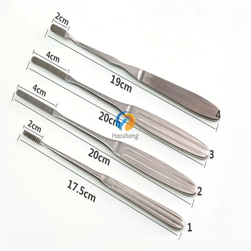 High Quality Ent Surgical Stainless Steel Single Ended Straight Curved Fomon Nasal Bone Rasps & Cartilage Crushers