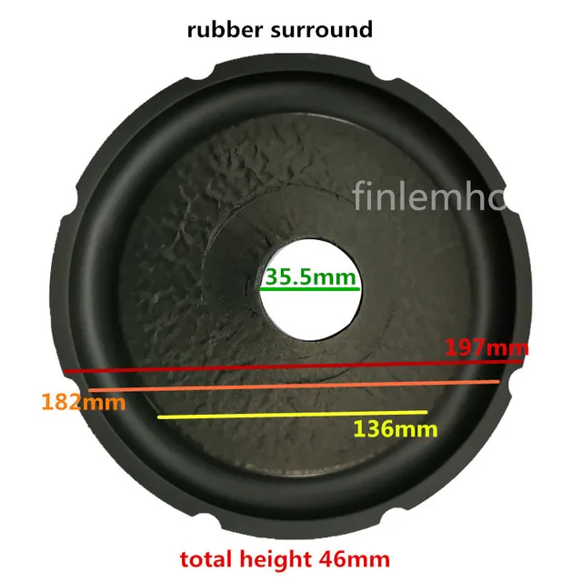 Bordi Schiuma Riparazione Guarnizioni In Gomma Per Altoparlanti Fai Da Te - 10,2 Cm E 12,7 Cm Per Riparazioni Casalinghe Foam Surround - Foto 3