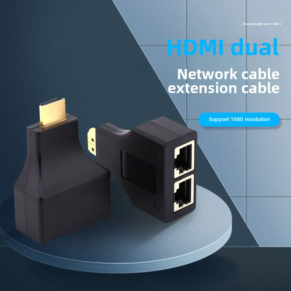 Factory Direct Hdmi Extender 30m 1080p Hdmi To Rj45 Dual Network Cable Extension Dual Twisted Wire