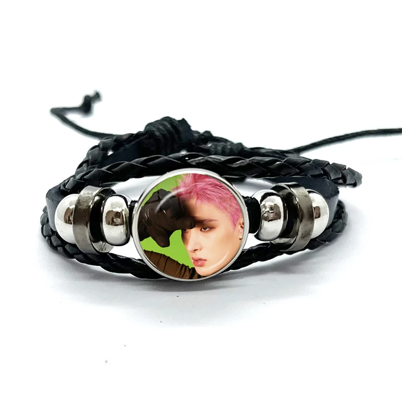 KPOP ATEEZ THE WORLD EP.2 OUTLAW HONGJOONG JONGHO  Bracelets Art Multilayer Braided Bracelets Bangles Handmade Jewelry Gifts 5