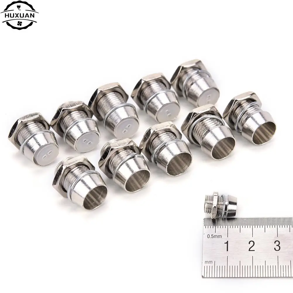 Copper Metal 5mm Light Emitting Diode LED Holder Mount Panel Display 10 Pcs/lot