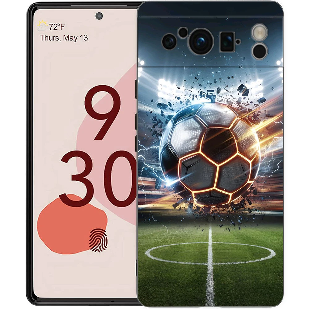 Premium Shockproof Football Design Phone Case Cover - Soft TPU Protective Shell