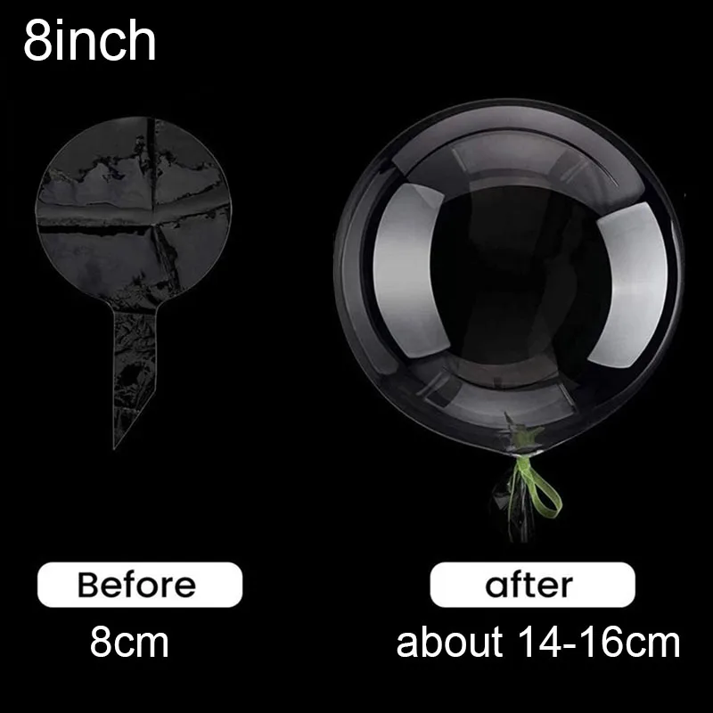 10pcs 8/10/12/16/18/20/24/inch Transparent Bobo Balloon Clear Bubble Balloon For Wedding Birthday Party Decoration Helium Ballon