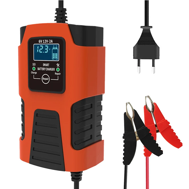 

6V/12V 2A Car Motorcyle Battery Charger Multiple Protection Intelligent Pulse Repair Automatic Charging Battery Charger