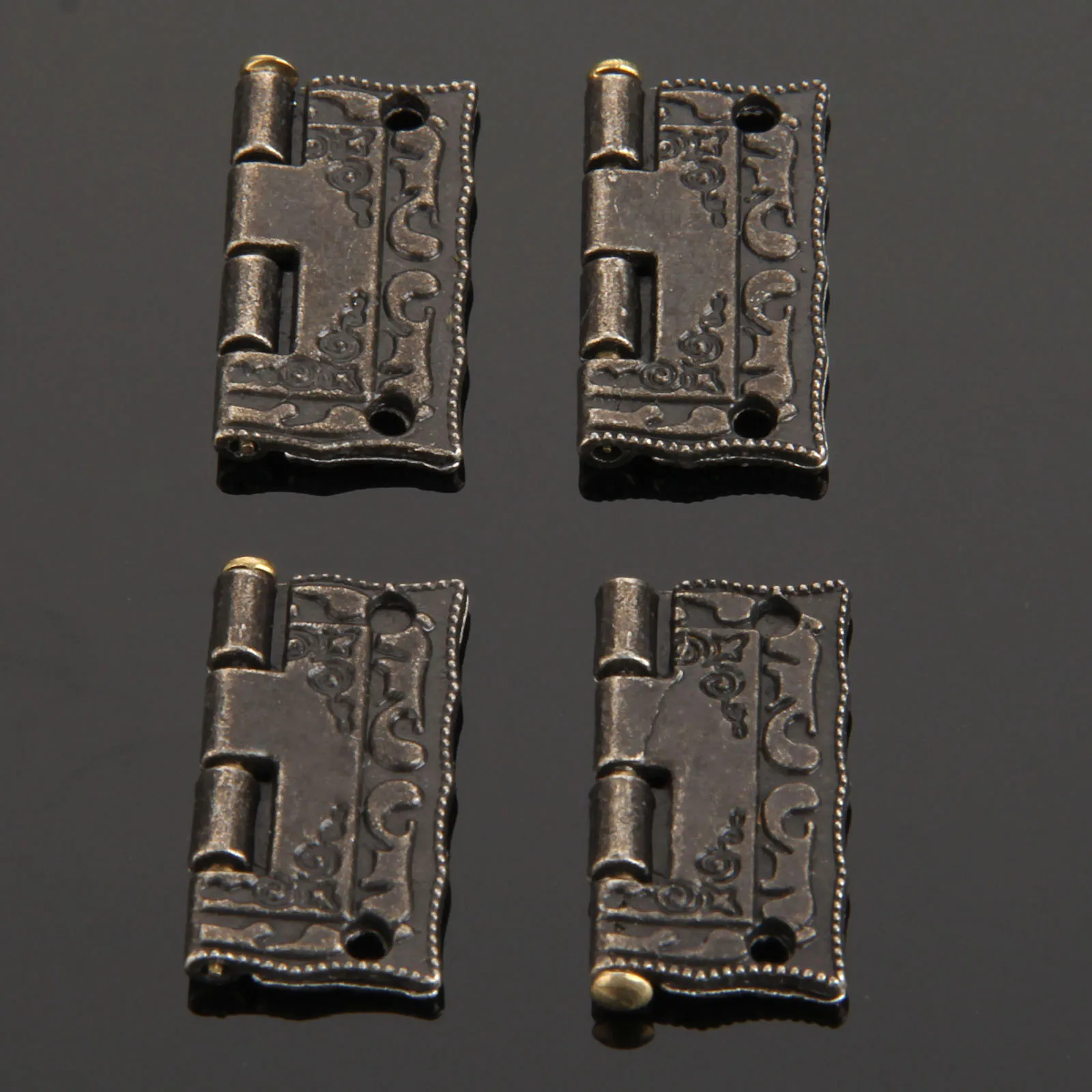 Vintage Jewelry Boxes Small Hinge Antique Bronze Cabinet Hinges furniture hinge cabinet hinges bronze butterfly hinges cabinet door hinges Furniture Accessories Furniture Fittings With Screws 4Pcs