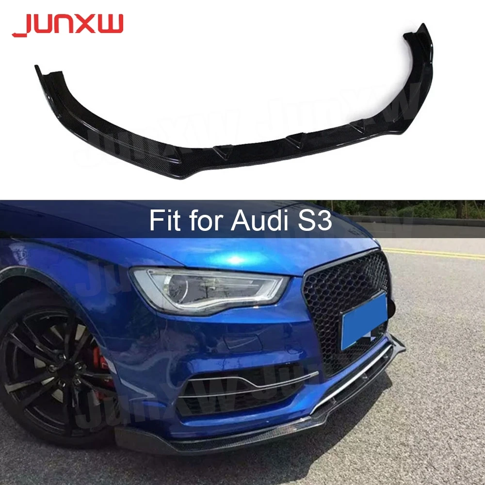 

Спойлер на передний бампер из углеродного волокна для Audi A3 Sline S3 Седан 4 двери 2014 2015 2016 автомобильный Стайлинг