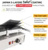 Waffle Maker Thick Swing Type 4 Pcs Professional Use Removable Plates with Nonstick Coating 110V 14"D x 23"W x 12"H 2