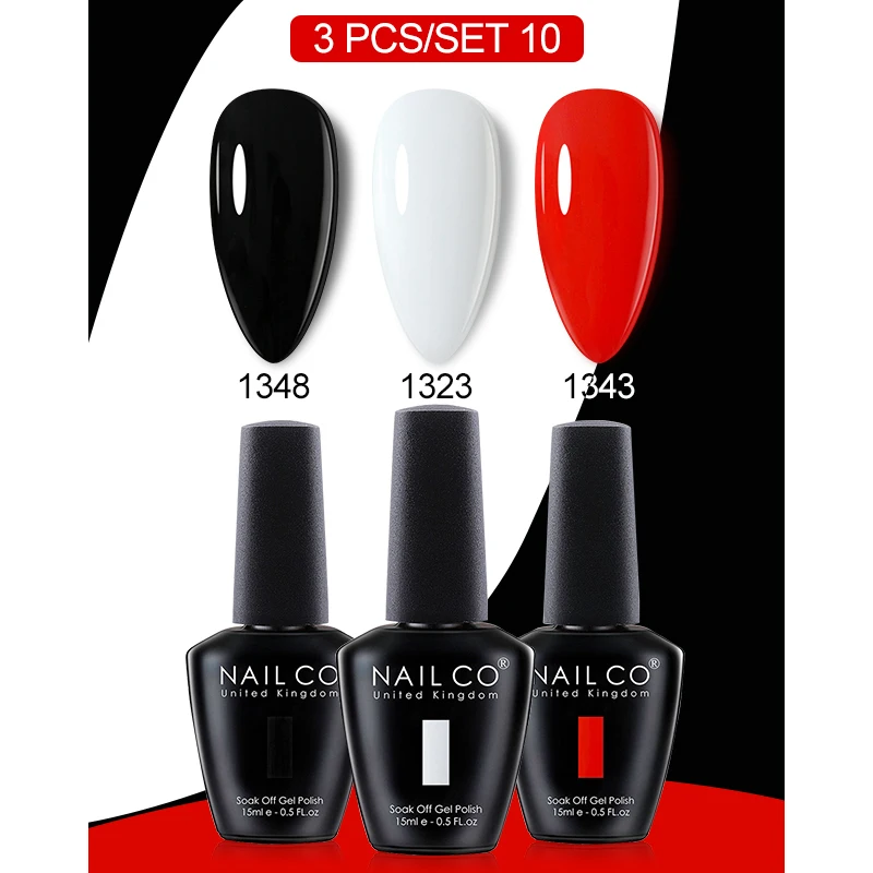 NAILCO 15ml 3pcs/Set Gel Nail Polish Kit Colors Vernis Semi Permanent