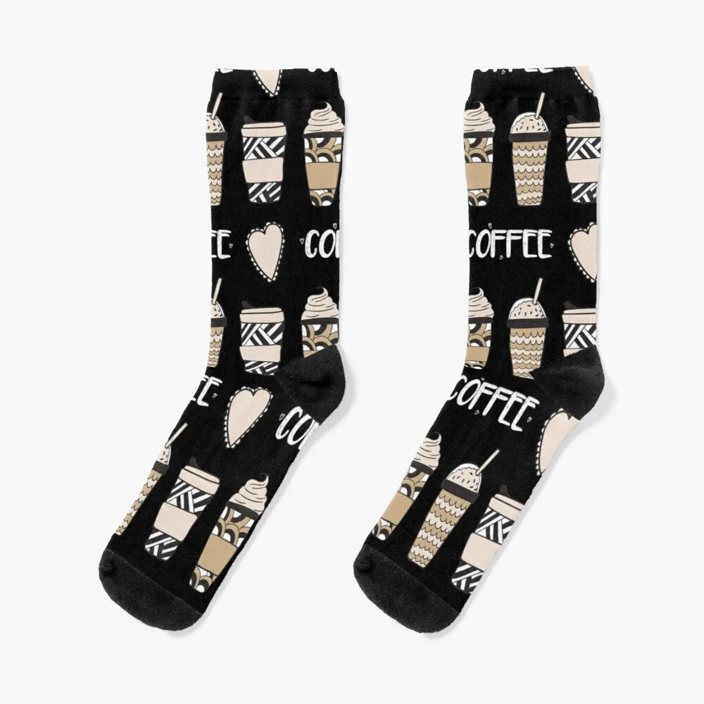 Coffee Latte Socks Thermal Socks Men Compression Stockings For Women mens men s casual letter slogan graphic printed front pocket thermal fleece lined drawstring hoodie xl light coffee