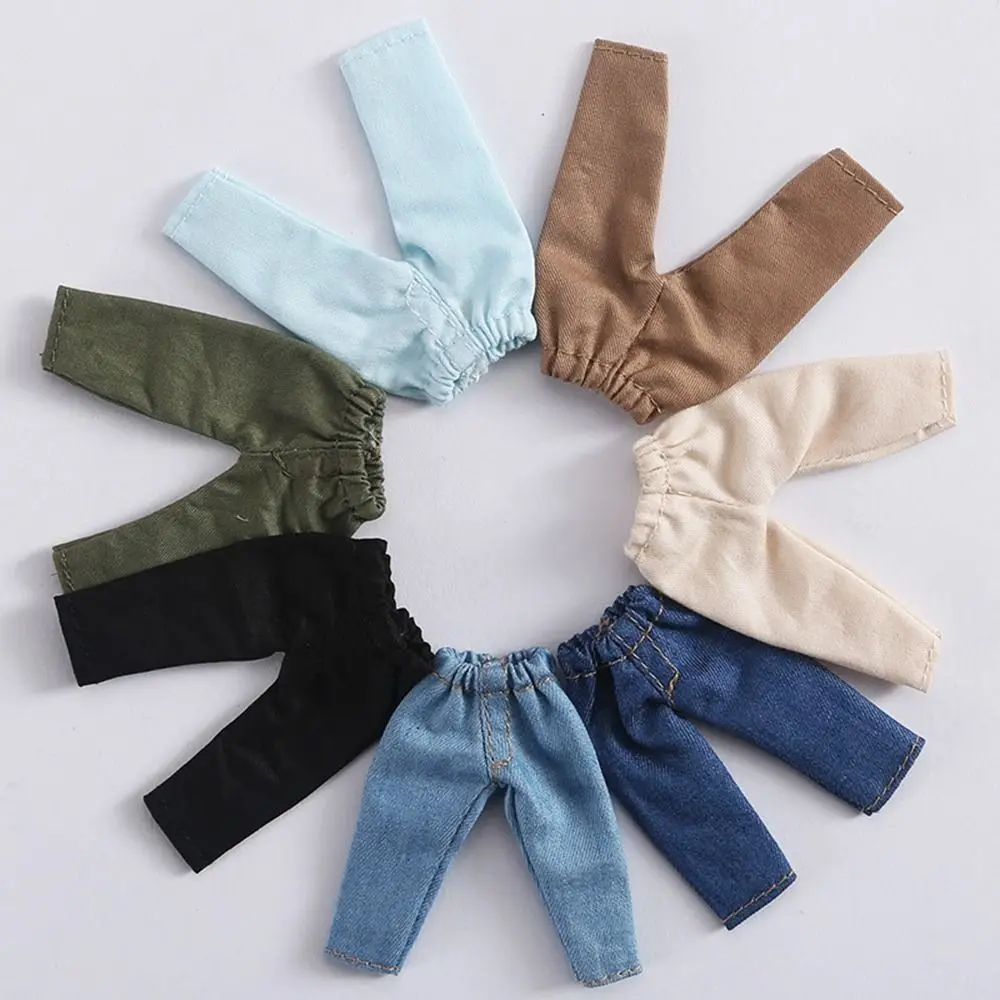 

Obitsu11 Clothes Fashion Jeans Elastic Waist Pants Versatile Trousers For Ob11 GSC Dolls Accessories For 1/12 Bjd Dolls Toys