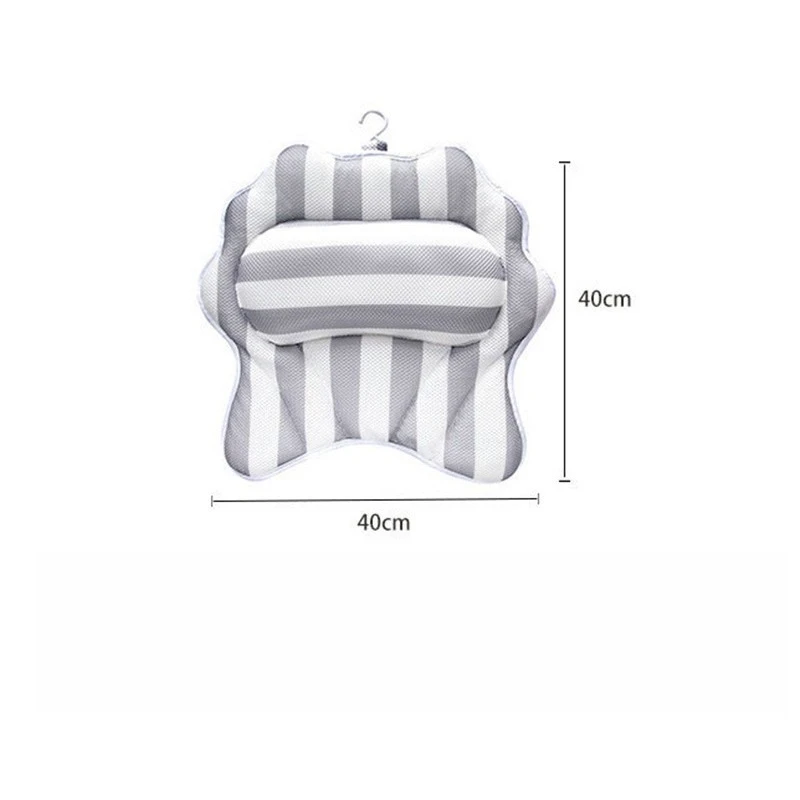 Mesh Starfish Bathtub Pillow- Machine Washable Bath Headrest Cushion for Spa Shower Ergonomic Backrest Breathable Shell Design