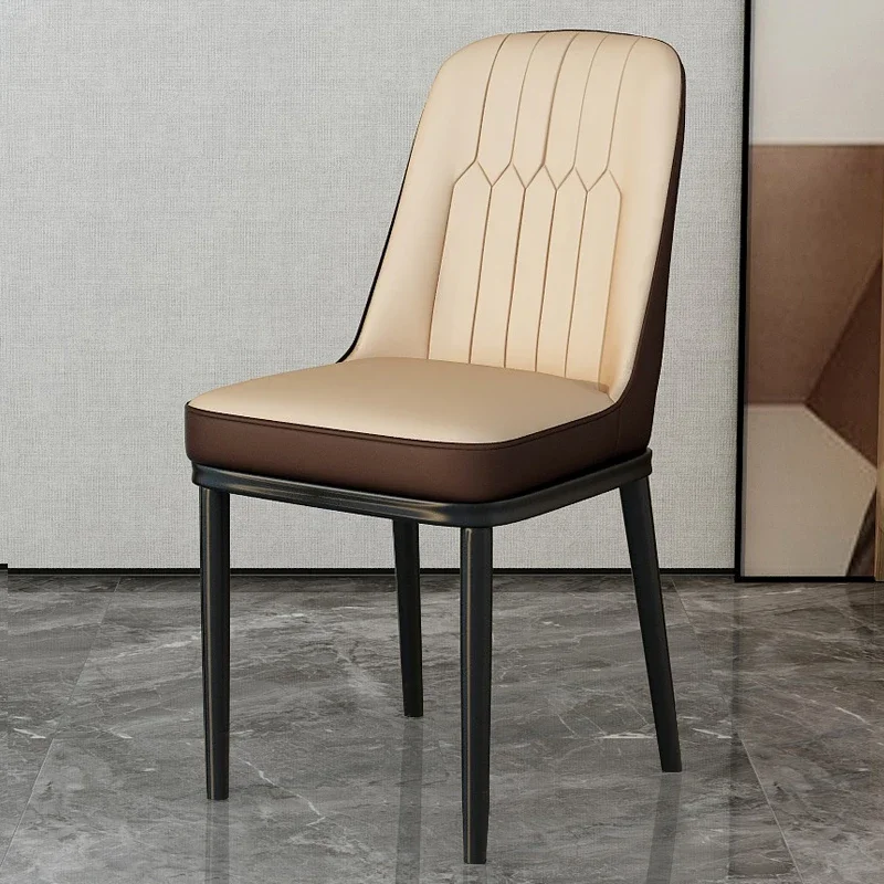 

Faux Leather Livingdining Chairs Metal European Lazy Ergonomic Chair Office Modern Sillas Para Sala De Estar Home Furniture