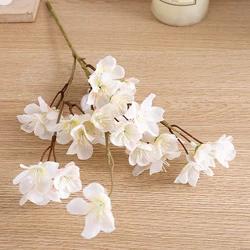 Artificial Cherry Blossom Bouquets for Decorative Floral Arrangements (White)
