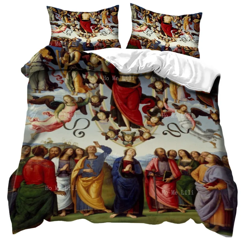 

The Beginning Of The Gospel Of Jesus Christ Son Of God Is With Us Duvet By Ho Me Lili Bedding Set