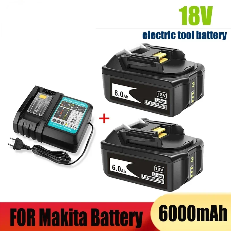 

100% BL1860 перезаряжаемая батарея 18 в 6000 мАч литий-ионная для Makita 18 В батарея BL1840 BL1850 BL1830 BL1860B LXT 400 + зарядное устройство