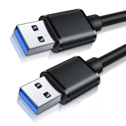 High - Speed USB 3.0 Male - to - Male Extension Cable - Data Transfer Extender Cord, Available in 2M, 3M, and 5M Lengths - 2m (Black)