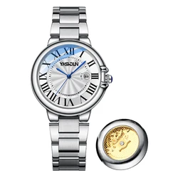 Elegant Luxury Women's Stainless Steel Bracelet Watch with Roman Dial (Y5065 - 2)