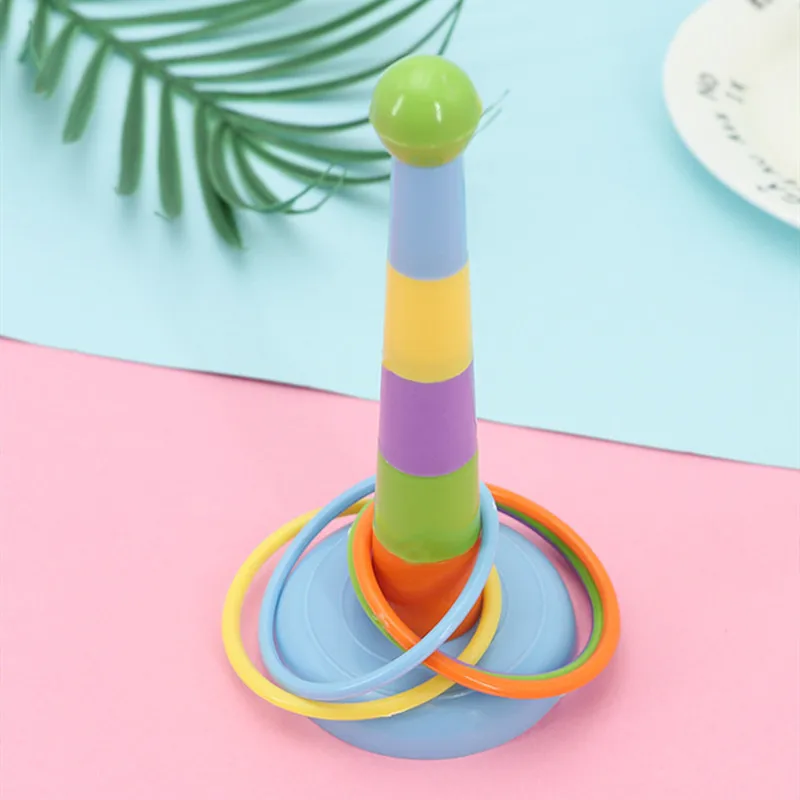 Funny Mini Ferrule Toy for Parrot Intelligence Developmental Game Colorful Rings Bird Activity Training Toy