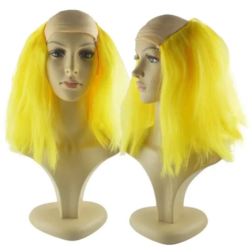 Bald Top Wig Performance Stage Prop For Elderly People Funny Bald Wig Strange Performance Costume Glueless