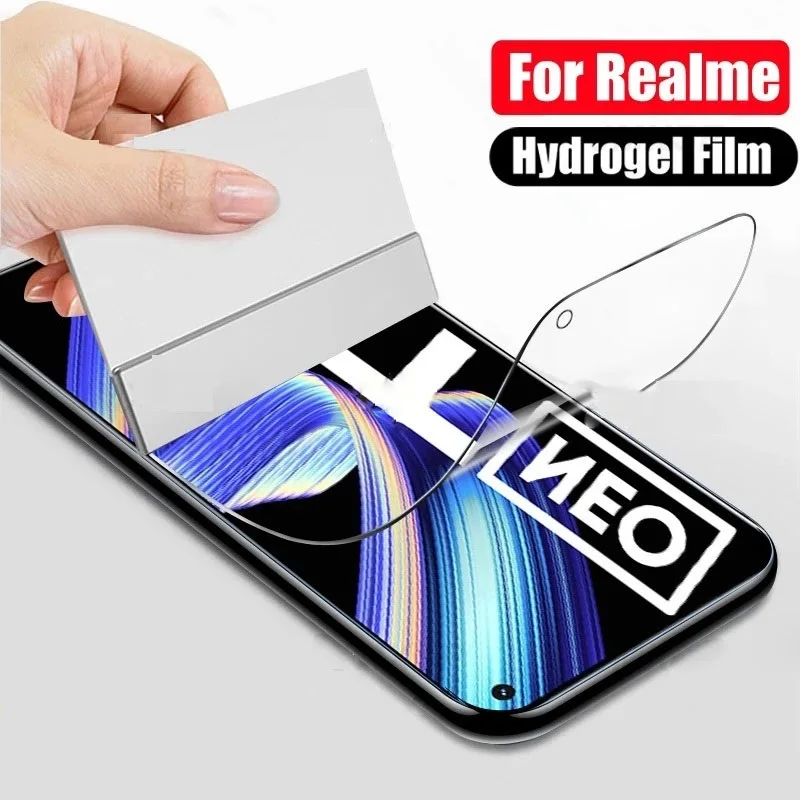 

For Realme GT Neo 2 3 3T 10 9i 9 Pro Plus Screen Protector Hydrogel Film Protective Phone Film For Realme 8i Narzo 50