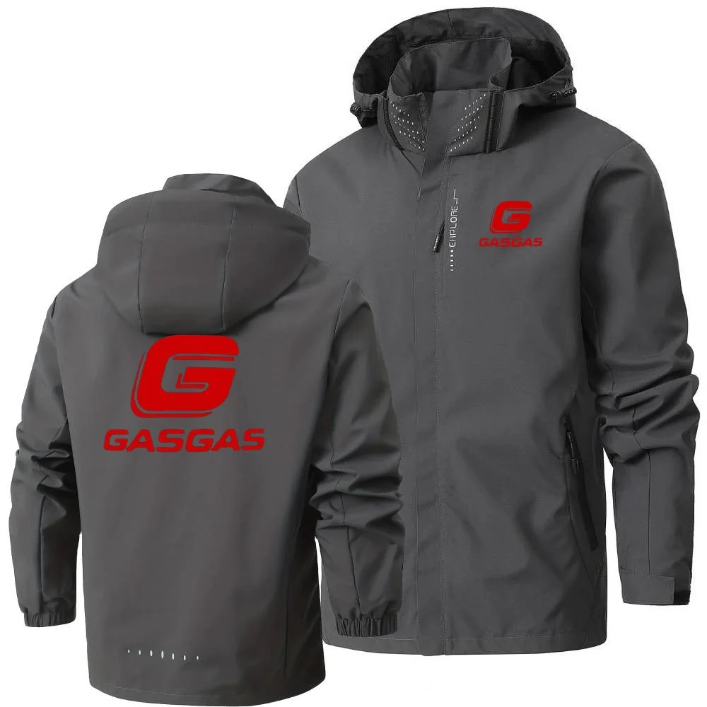 Classic Motorcycles GasGas Jackets Mens Hiking Camping Lightweight Hooded Shell Windbreaker Outerwear Windproof Waterproof Coats 3