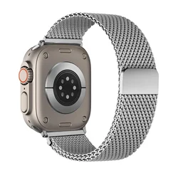 Elegant Steel Mesh Milanese Loop Watch Strap Bracelet - 42mm - 44mm - 45mm (Silver)