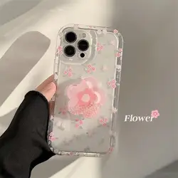 Floral Liquid Grip Phone Case with Holder for Honor X9 (4G 5G) (1)