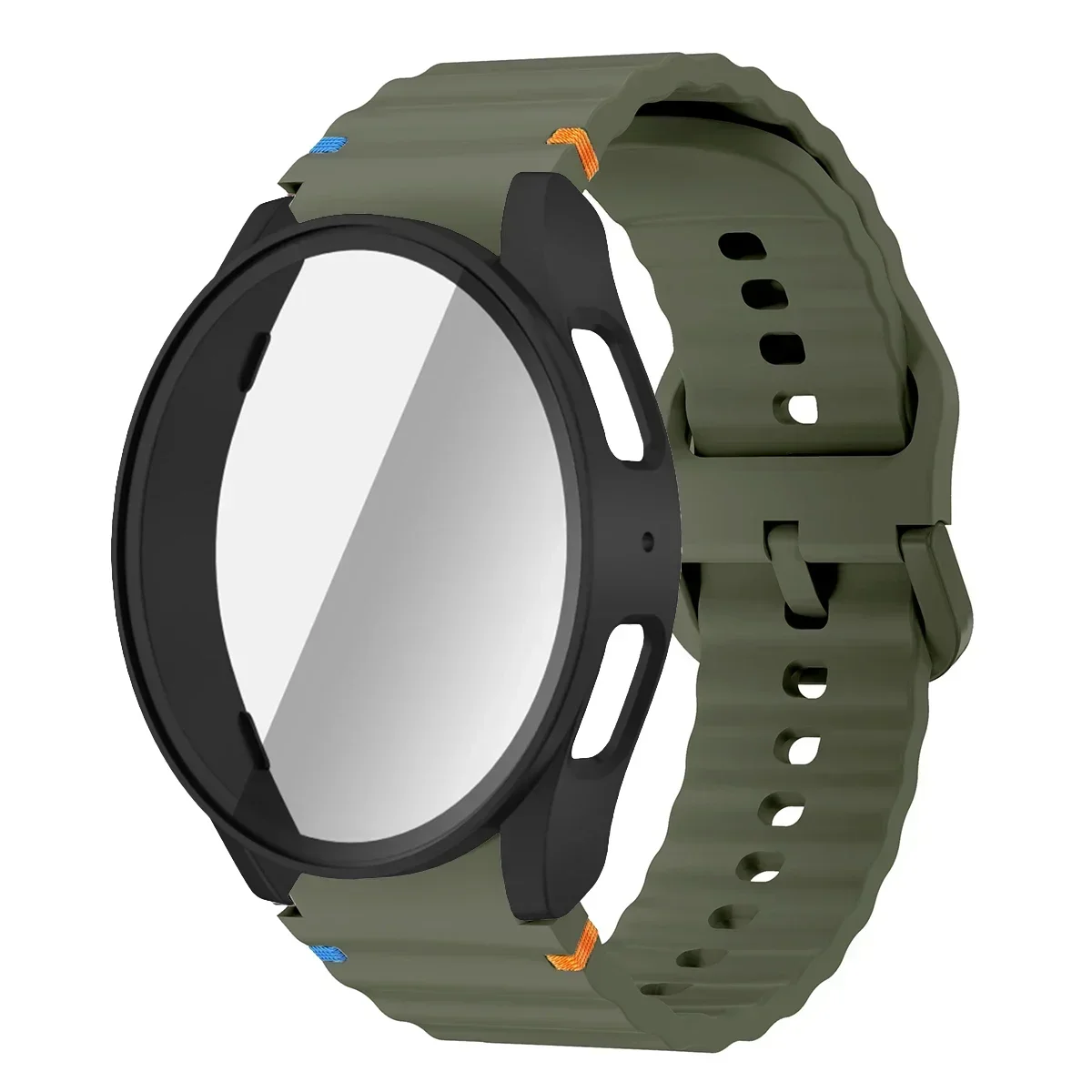 Enhanced Silicone Sport Band with Case and Screen Protector