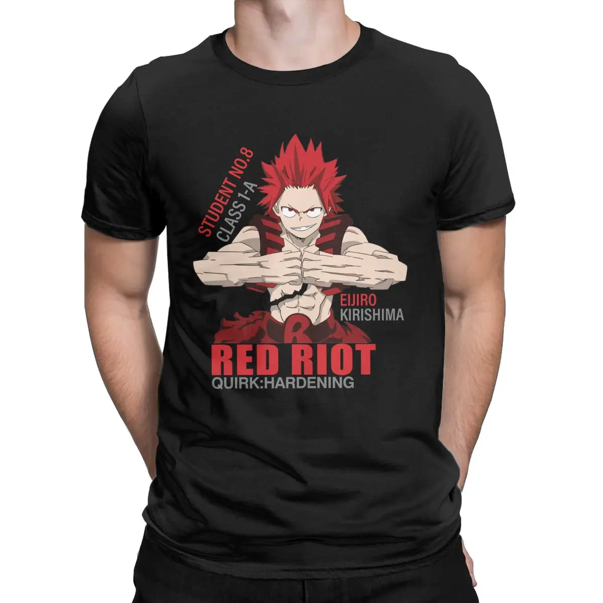 

Eijiro Kirishima Boku No Hero Academia My hero academia Anime t shirt for men Cotton Tee Short Sleeve T Shirts Printed Tops